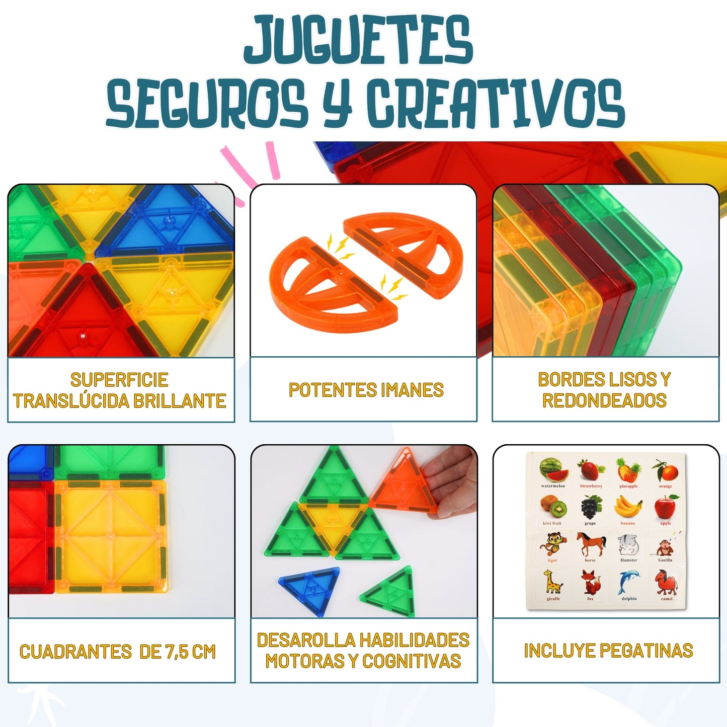 Bloques Magnéticos de Construcción (100 piezas)