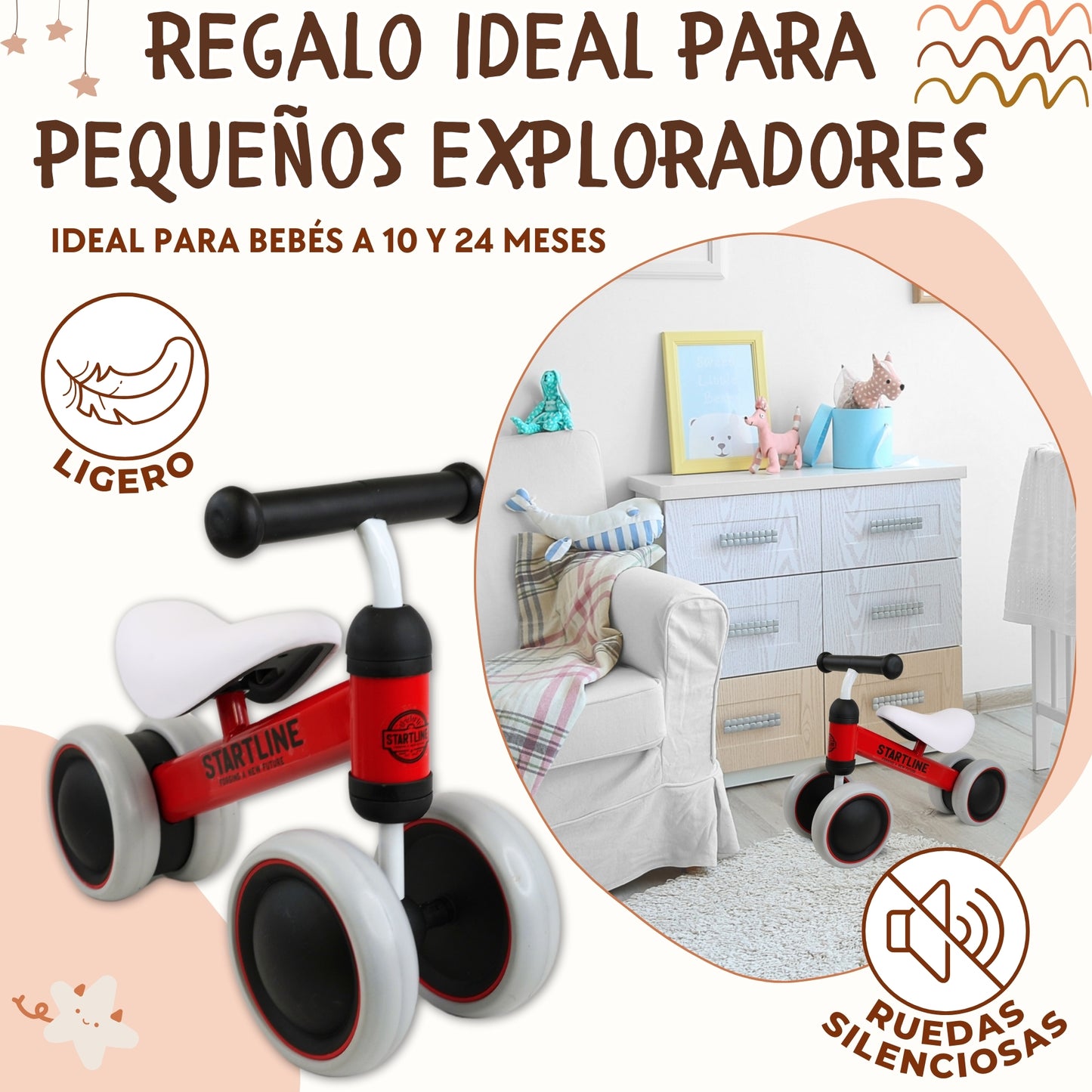 Correpasillos bebe Rojo
