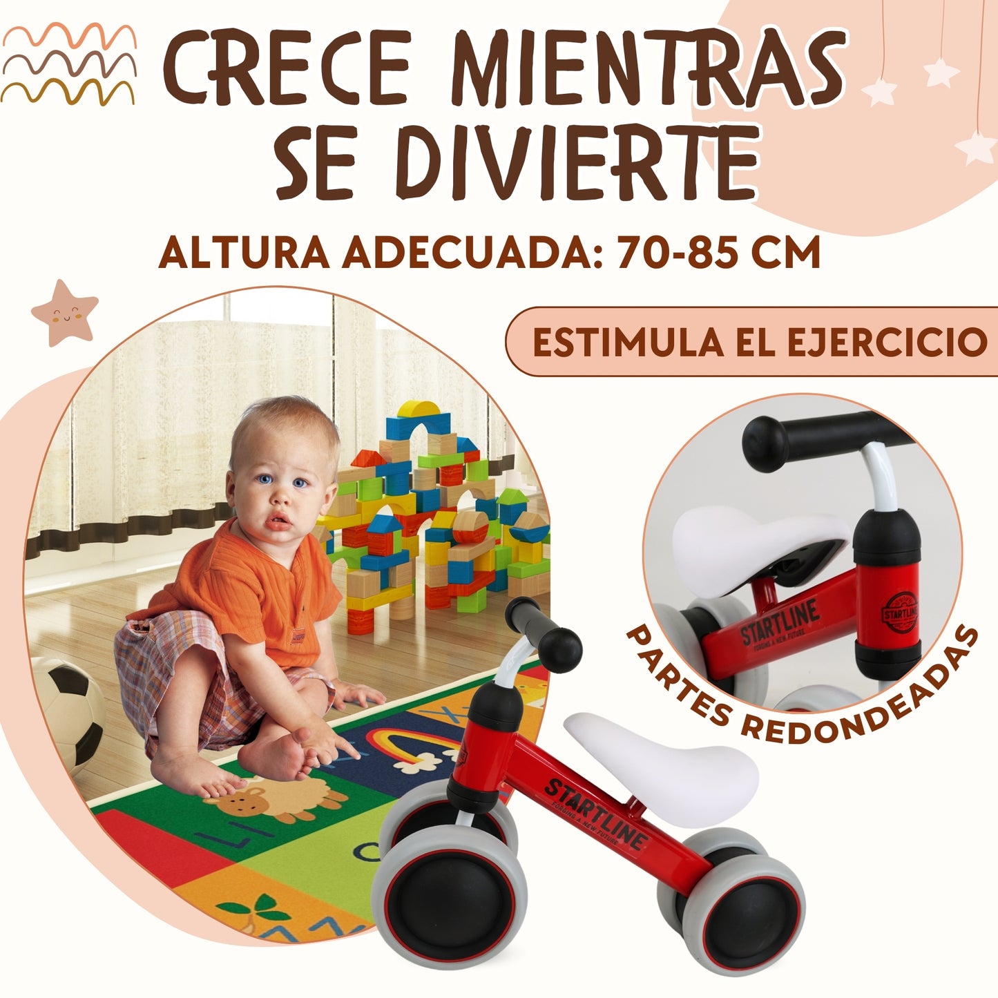 Correpasillos bebe Rojo