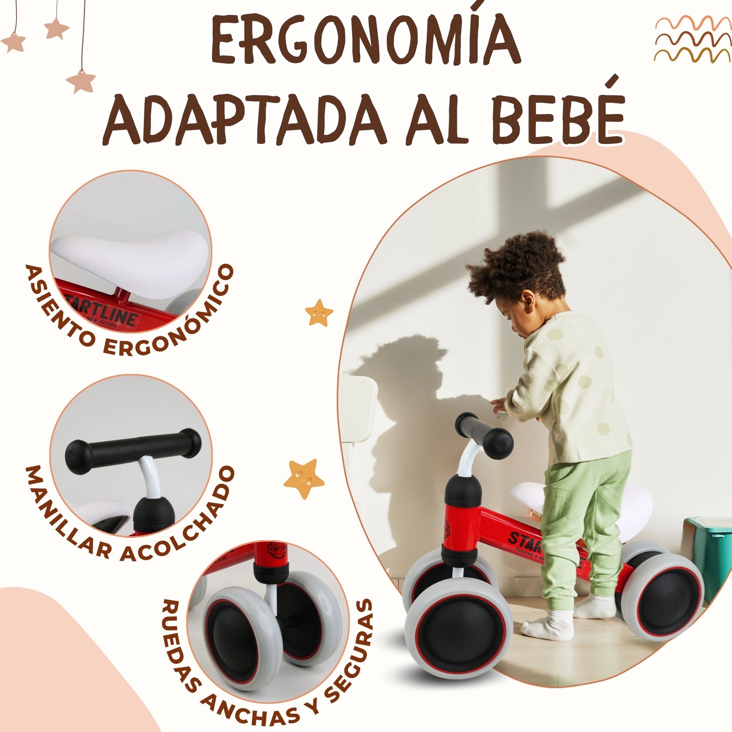 Correpasillos bebe Rojo